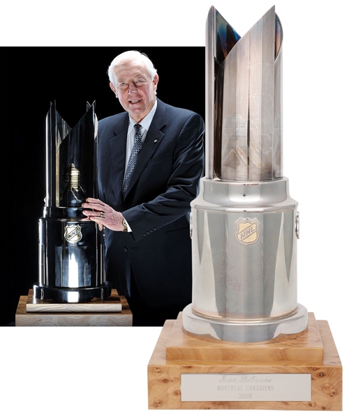 Jean Beliveaus 2009 NHL Lifetime Achievement Award from His Personal Collection with Family LOA (14")