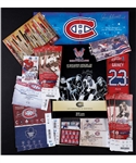 Jean Beliveaus 2007-08 & 2008-09 Montreal Canadiens Centennial Collection of Signed Items (150+) Including His Bell Centre Tickets from His Personal Collection with Family LOA