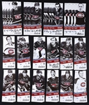 Jean Beliveaus Signed 2013-14 Montreal Canadiens Bell Centre Personal Tickets (63) from His Personal Collection with Family LOA