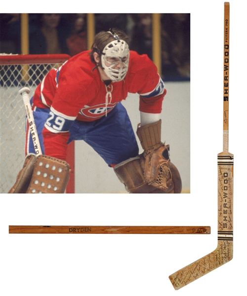 Montreal Canadiens 1970-71 Stanley Cup Champions Team-Signed Game-Issued Ken Dryden Rookie Season Stick