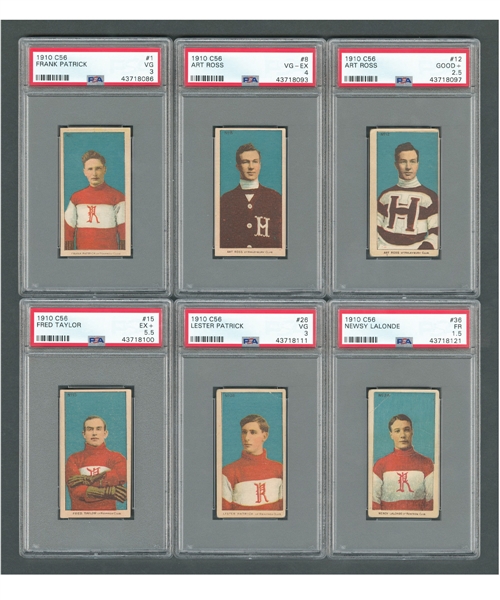 1910-11 Imperial Tobacco Hockey C56 PSA-Graded Complete 36-Card Set