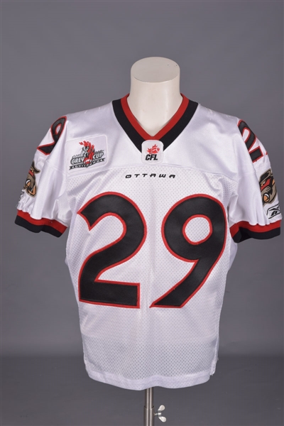 George McCulloughs 2004 Ottawa Renegades Game-Worn Jersey - 2004 Grey Cup Patch!