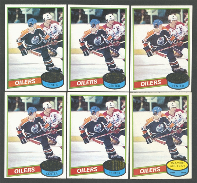 1980-81 to 1986-87 O-Pee-Chee and Topps Wayne Gretzky Hockey Card Collection of 13