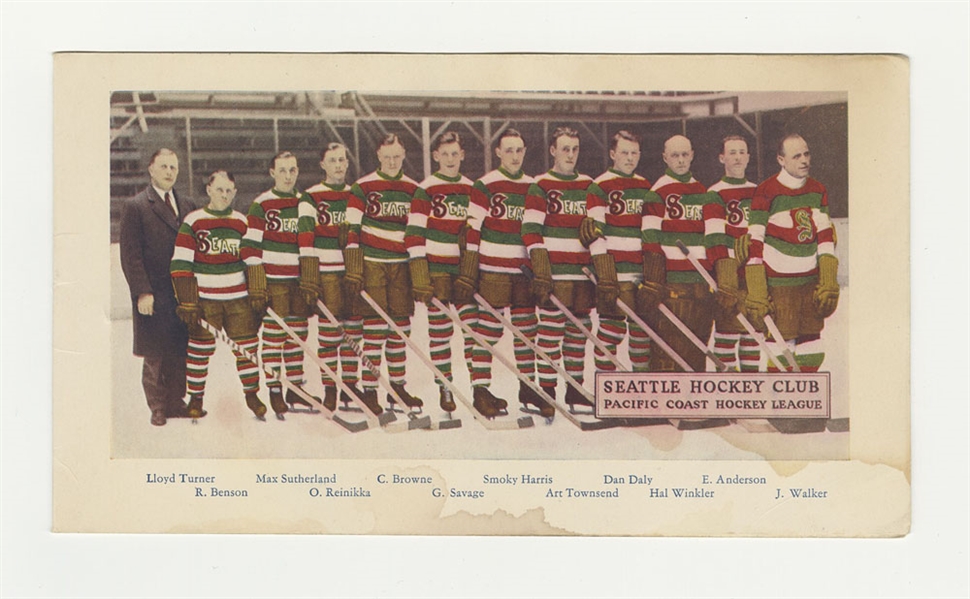 PCHL Seattle Eskimos 1929-30 Team Photo Christmas Card