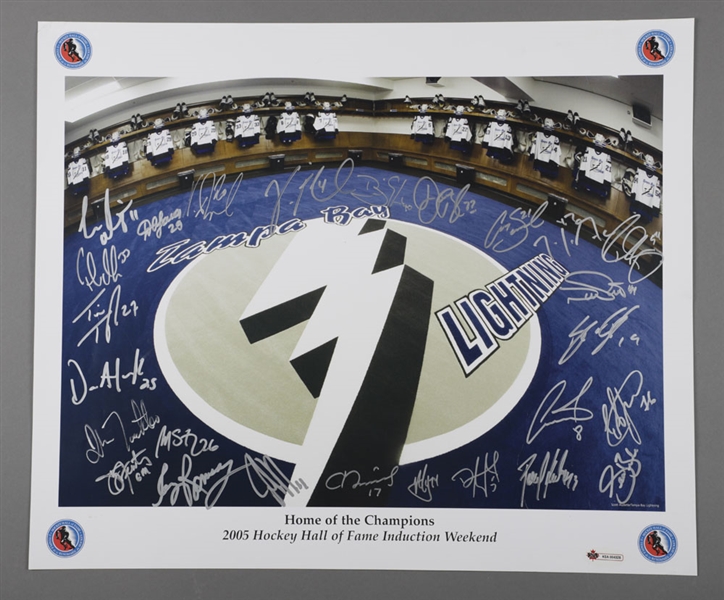 Tampa Bay Lightning 2005 Hockey Hall of Fame Induction Weekend Team-Signed Photo by 26 with LOA (20” x 24”)