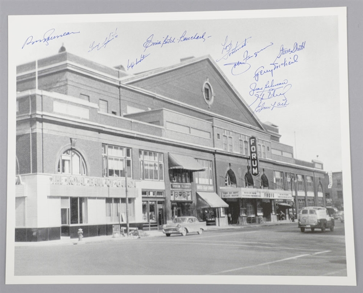 Montreal Forum Photo Signed by 11 Former Montreal Canadiens Players with LOA (16" x 20") 