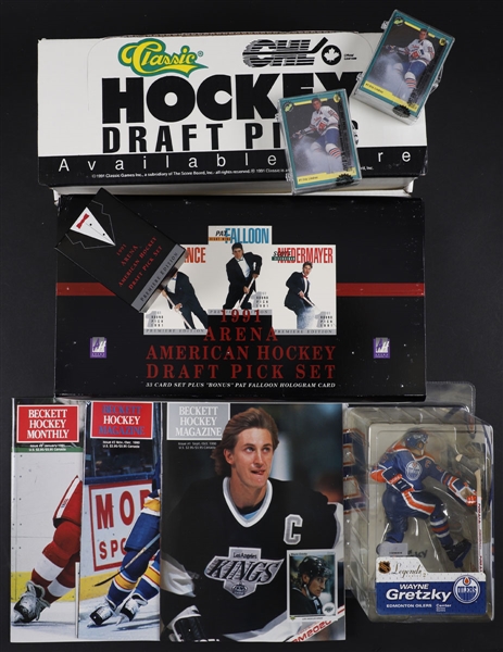 Late-1980s Early-1990s Various Sports Cards Sets (54), 1990-93 Beckett Magazine Run, McFarlane Wayne Gretzky Figurines (5) and More!