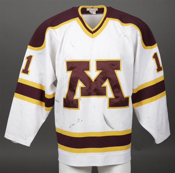 Dean Williamsons Late-1980s WCHA University of Minnesota Golden Gophers Game-Worn Jersey 