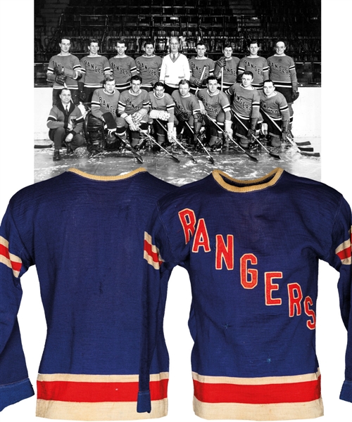 New York Rangers Circa Early-To-Mid-1930s Wool Sweater