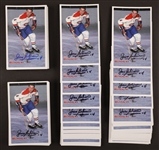 Jean Beliveaus Signed Montreal Canadiens Molson Export Postcards (249) from His Personal Collection with Family LOA