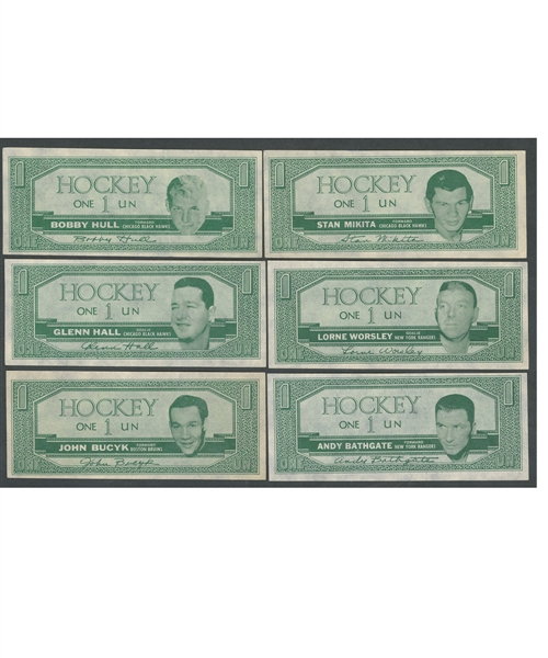 1962-63 Topps Hockey Bucks / Dollars Complete Set of 24
