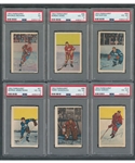 1952-53 Parkhurst Hockey Complete 105-Card Set with PSA-Graded Cards (8) Including #1 Richard (5 EX), #51 Armstrong (4 VG-EX), #58 Horton (4 VG-EX), #86 Sawchuk (4 VG-EX) and #88 Howe (4 VG-EX)