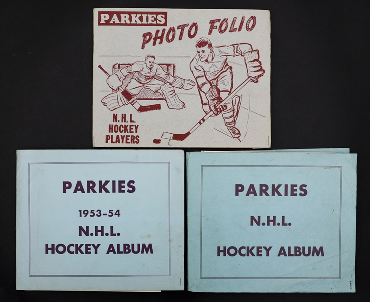 1952-53, 1953-54 and 1954-55 Parkhurst Hockey Card Albums