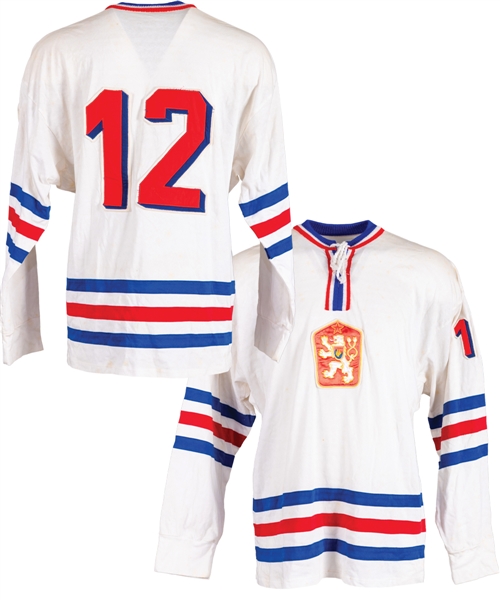 Mid-to-Late-1970s Team Czechoslovakia Game-Worn Jersey Attributed to Josef Machala with LOA 