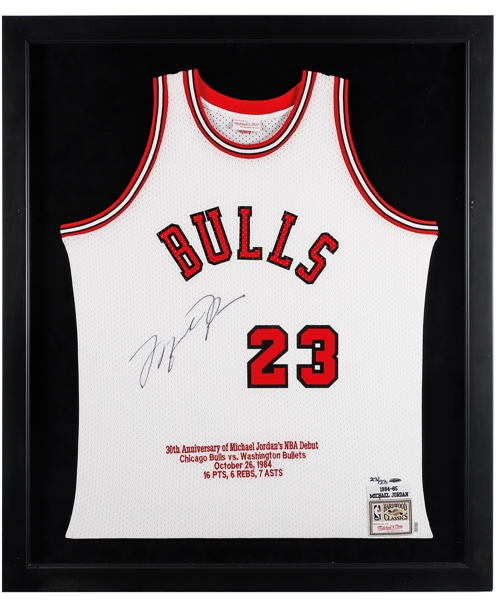 Michael Jordan 1984-85 Chicago Bulls Signed "30th Anniversary NBA Debut" Framed Limited-Edition Rookie Jersey #23/23 with UDA COA (34 ½” x 40 ½”)