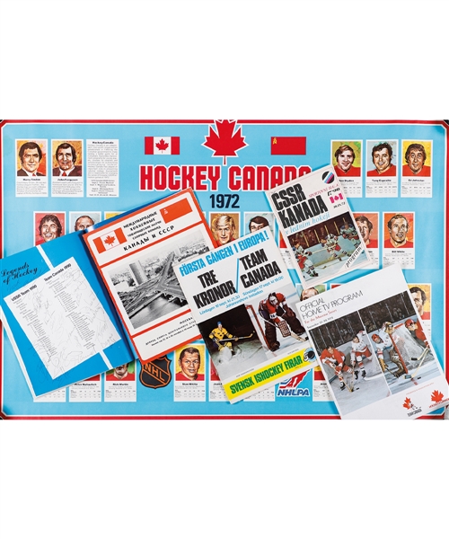 Paul Hendersons 1972 Canada-Russia Series Vintage Memorabilia Collection with Programs, Posters and More with His Signed LOA