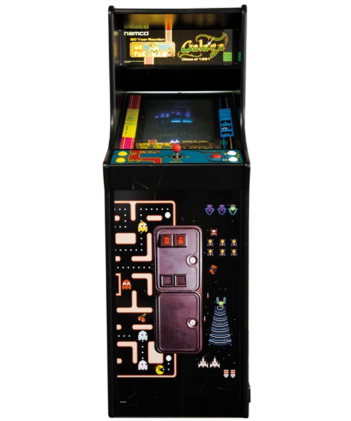 Ed Belfours Ms. Pac-Man and Galaga Full-Size Arcade Gaming Cabinet with His Signed LOA