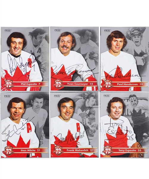 1972 Canada-Russia Series Team Canada 35th Anniversary Signed Card Set by 28 Players with COA