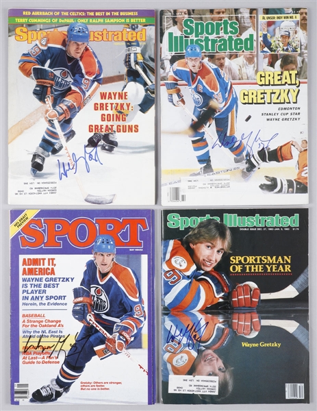 Wayne Gretzky Edmonton Oilers Signed 1982-87 "Sport" and "Sport Illustrated" Magazines Collection of 7