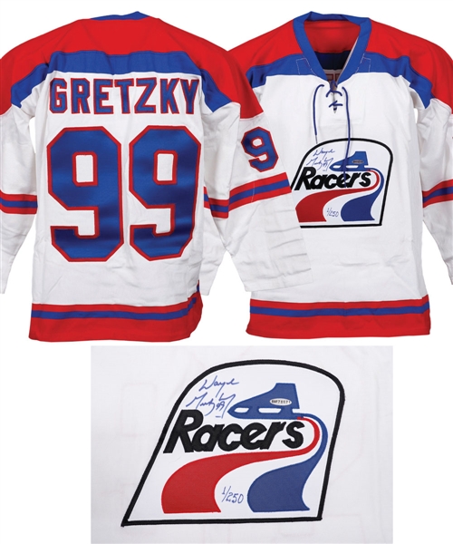 Wayne Gretzky Signed Indianapolis Racers Limited-Edition Home Jersey #1/250 with UDA COA