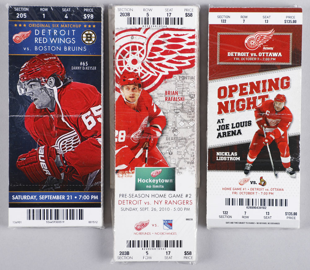 Lot Detail Detroit Red Wings 19852014 Hockey Ticket Collection of 700+