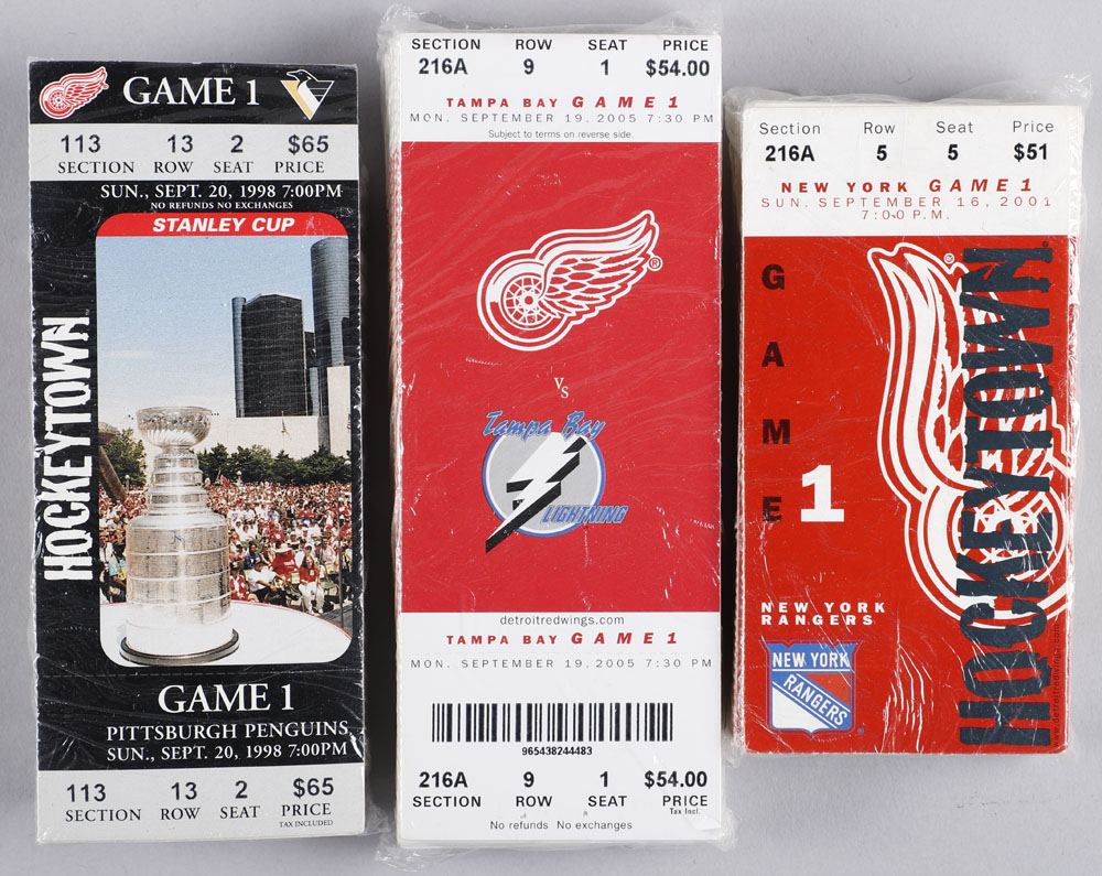 Lot Detail Detroit Red Wings 19852014 Hockey Ticket Collection of 700+