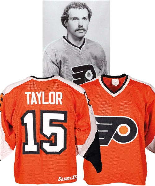 Philadelphia Flyers Early-1980s Game-Worn Jersey attributed to Al Hill (1981-82) and Mark Taylor (1982-83 Pre-Season)