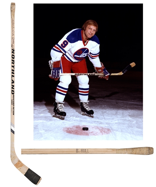 Bobby Hulls 1978 WHA Winnipeg Jets Signed Northland Game-Used Stick 