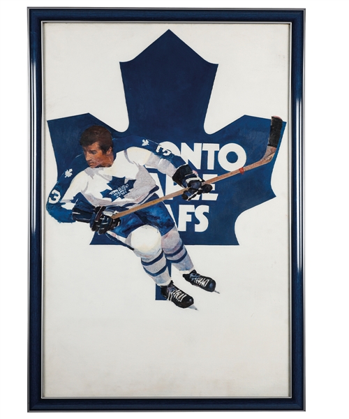 Toronto Maple Leafs 1972-73 Wheaties Premium Poster Framed Original Art (26 ½” x 38 ½”)