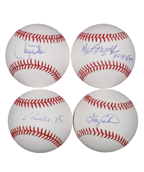 Montreal Expos Single-Signed Baseball Collection of 12 Including Bronfman, Carter and Walker for Charity