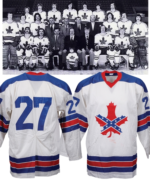 Scarce Mid-1970s Southern Hockey League Roanoke Rebels Game-Worn Jersey