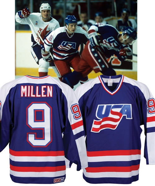 Corey Millens 1987 Canada Cup Team USA Game-Worn Jersey