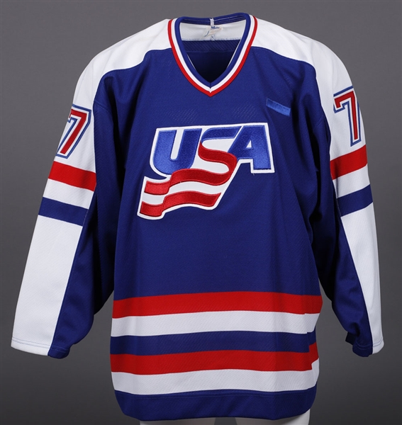 Tom Chorskes Late-1980s Team USA Game-Issued Jersey