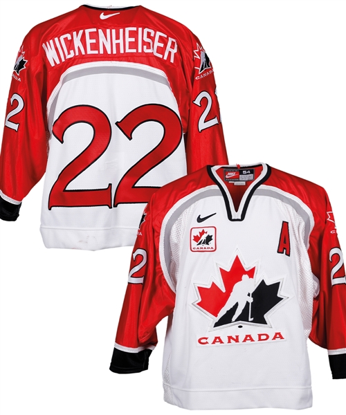 Hayley Wickenheisers 1998-99 Canadian National Womens Team World Championships Game-Worn Alternate Captains Jersey with LOA