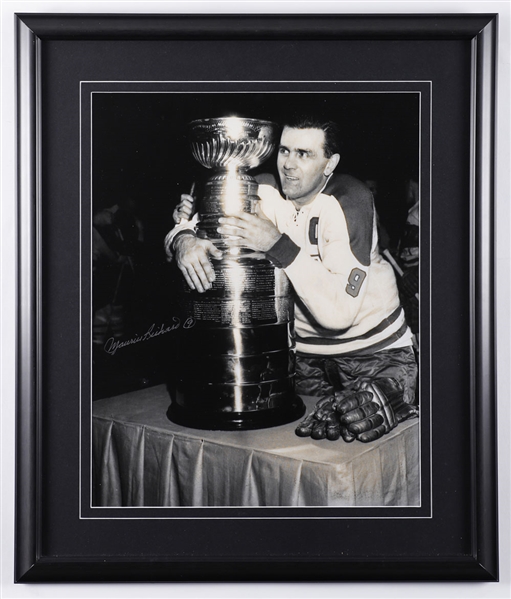 Maurice Richard Montreal Canadiens Signed Framed Lithograph and Photo Collection of 3