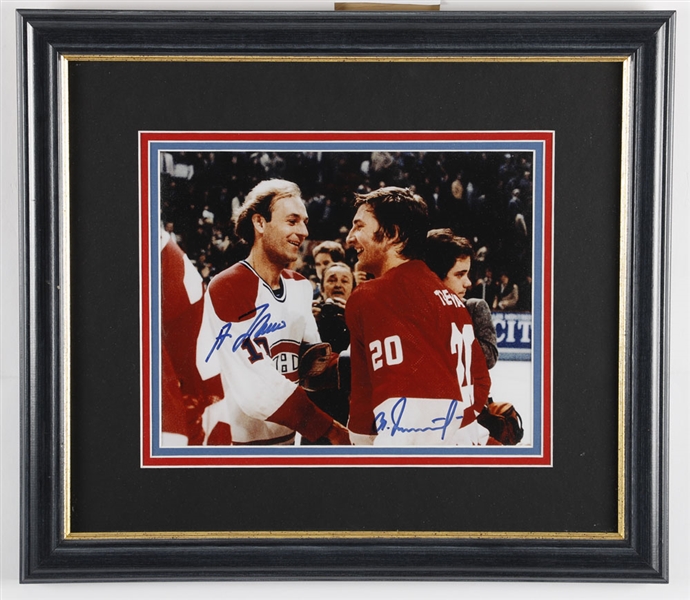 Guy Lafleur and Vladislav Tretiak Dual-Signed Framed Photo, Tretiak Signed Pucks (11) and "Montreal Classic" Richard, Beliveau and Lafleur Limited-Edition Watch 