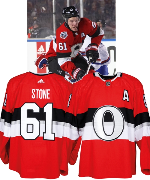 Mark Stones December 16th 2017 NHL 100 Classic Ottawa Senators Game-Worn Alternate Captains Jersey - Fanatics Authenticated