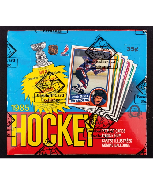 1984-85 O-Pee-Chee Hockey Wax Box (48 Unopened Packs) - BBCE Certified - Yzerman, Neely, Gilmour, Chelios and Lafontaine Rookie Card Year!