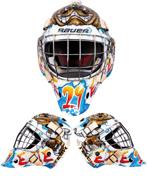 Shane Owen’s Circa 2008-10 OHL Erie Otters Game-Worn Goalie Mask 