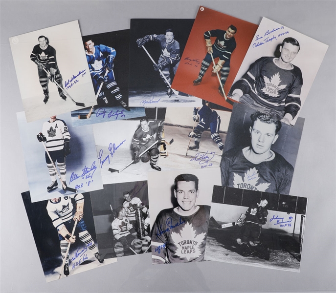 Toronto Maple Leafs All-Time Greats Signed Photo Collection of 13 Including 8 Hall of Fame Members with LOA 