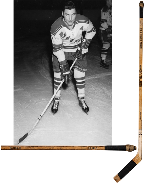 Andy Bathgates Early-to-Mid-1960s New York Rangers Northland Game-Used Stick