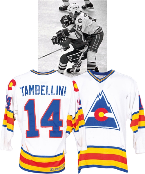 Steve Tambellini’s 1981-82 Colorado Rockies Game-Worn Jersey with LOAs - Team Repairs! - Photo-Matched!