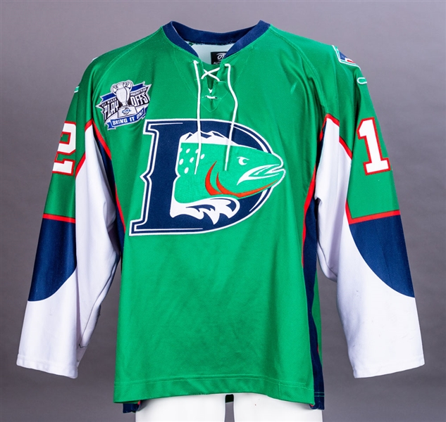 Phil Tesorieros 2013-14 CHL Denver Cutthroats Game-Worn Jersey with Team COA - Defunct Team