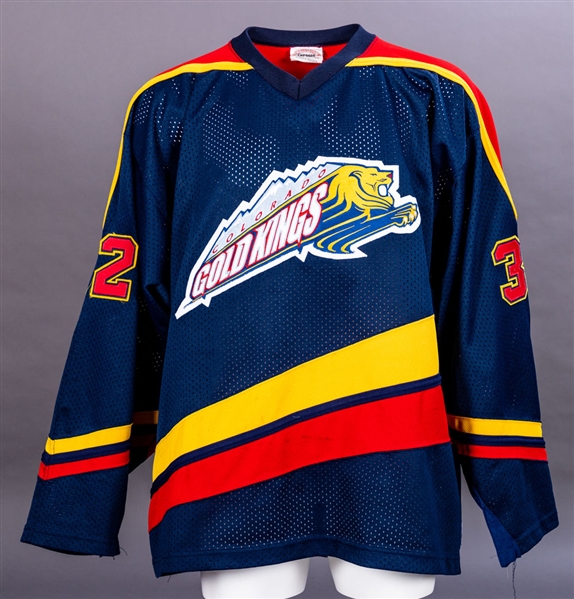 Shawn Harris 1998-99 WCHL Colorado Gold Kings Inaugural Season Game-Worn Jersey - Defunct League/Team