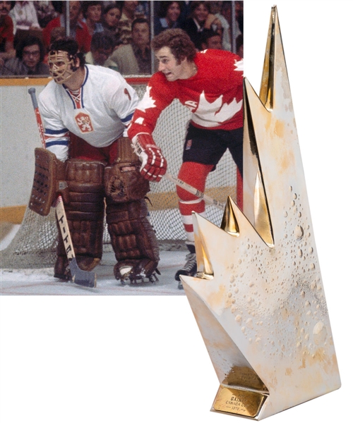 Bob Gaineys 1976 Canada Cup Championship Trophy from His Personal Collection with His Signed LOA (12")