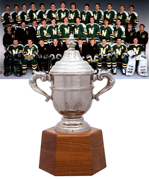 Bob Gaineys 1990-91 Minnesota North Stars Clarence Campbell Bowl Championship Trophy from His Personal Collection with His Signed LOA (11")