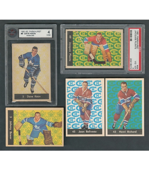 1961-62 Parkhurst Hockey Complete 51-Card Set