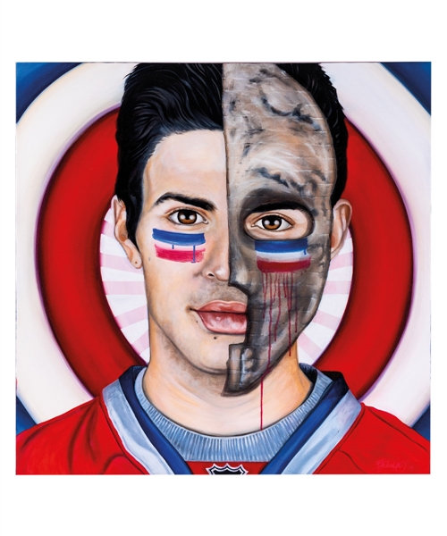 Carey Price Montreal Canadiens "Target Legacy" Original Acrylic on Canvas Painting by Artist Brandy Saturley with COA (36" x 36")