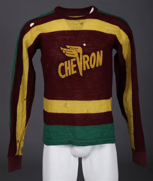 Vintage Chevron Hockey Team Wool Jersey