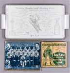 Toronto Maple Leafs 1931-32 Jig-Saw Puzzle with Original Box, 1962-63 Tray with Original Box and 1966-67 Hockey Talks Set